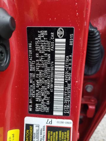 Photo 10 from auction – 2013 TOYOTA CAMRY L with VIN 4T1BF1FK2DU706774