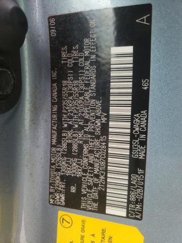 Photo 10 from auction – 2007 LEXUS RX 350 with VIN 2T2HK31U87C028415