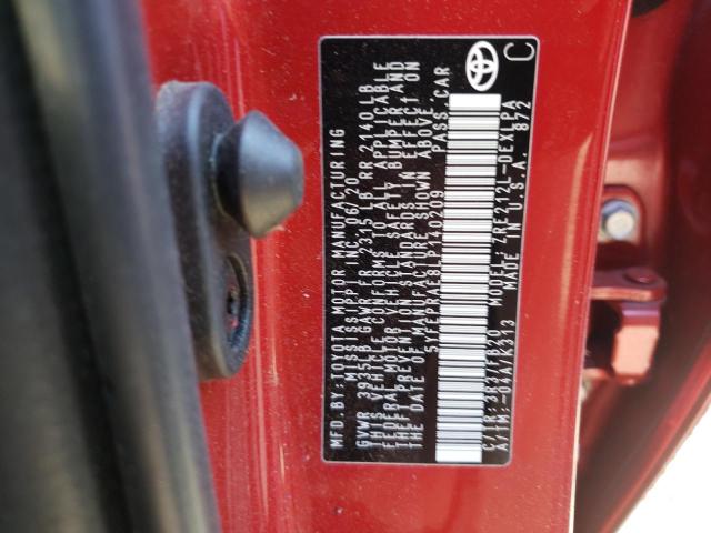 Photo 10 from auction – 2020 TOYOTA COROLLA LE with VIN 5YFEPRAE8LP140209