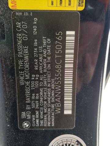 Photo 10 from auction – 2008 BMW 550 I with VIN WBANW53568CT50765