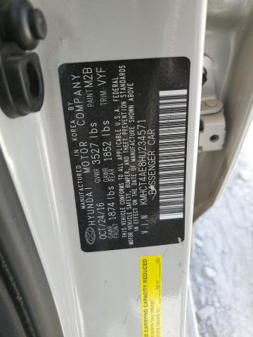 Photo 10 from auction – 2017 HYUNDAI ACCENT SE with VIN KMHCT4AE8HU234571