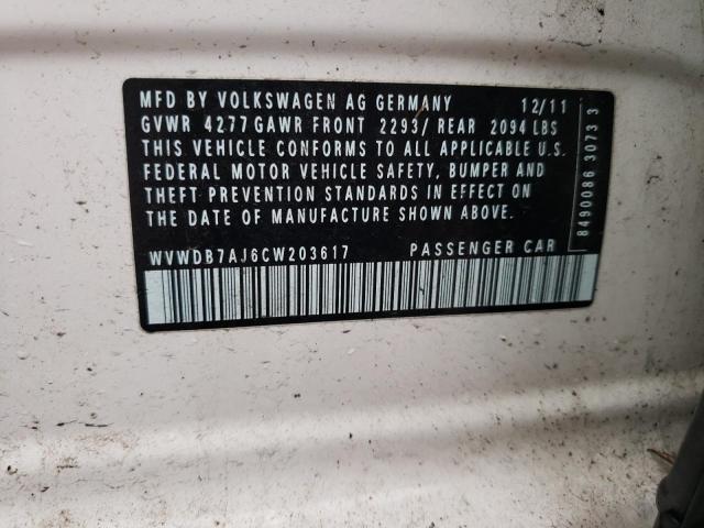 Photo 10 from auction – 2012 VOLKSWAGEN GOLF with VIN WVWDB7AJ6CW203617