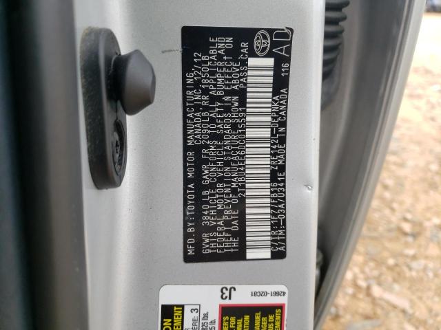 Photo 10 from auction – 2013 TOYOTA COROLLA BA with VIN 2T1BU4EE6DC015591
