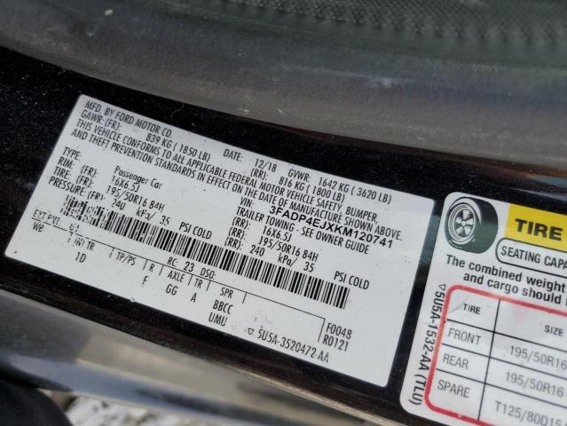 Photo 10 from auction – 2019 FORD FIESTA SE with VIN 3FADP4EJXKM120741