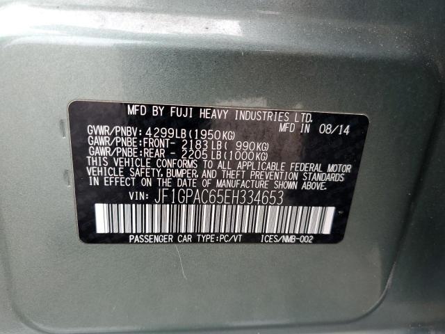 Photo 10 from auction – 2014 SUBARU IMPREZA PR with VIN JF1GPAC65EH334653