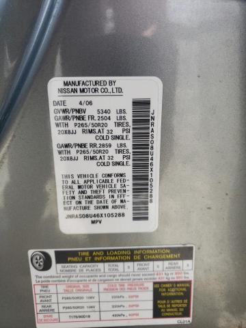Photo 10 from auction – 2006 INFINITI FX35 with VIN JNRAS08U46X105288