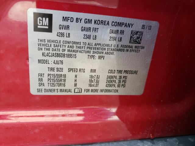 Photo 10 from auction – 2013 BUICK ENCORE with VIN KL4CJASB6DB189515