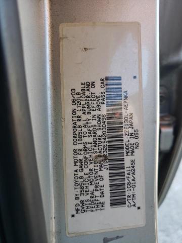 Photo 10 from auction – 2004 TOYOTA COROLLA CE with VIN JTDBR32E542030498