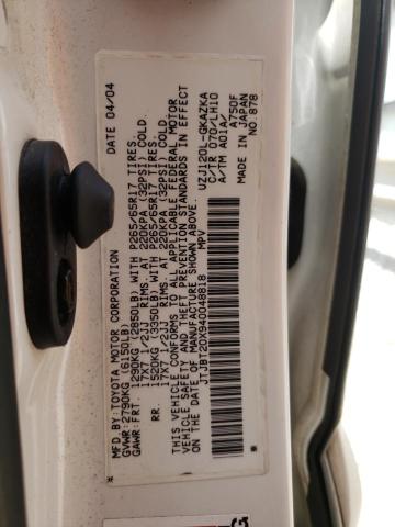 Photo 10 from auction – 2004 LEXUS GX 470 with VIN JTJBT20X940048818