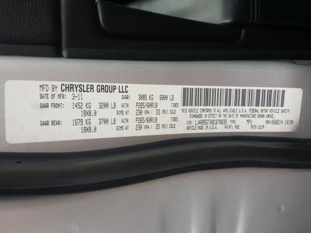 Photo 10 from auction – 2011 JEEP GRAND CHER with VIN 1J4RR5GT0BC678835
