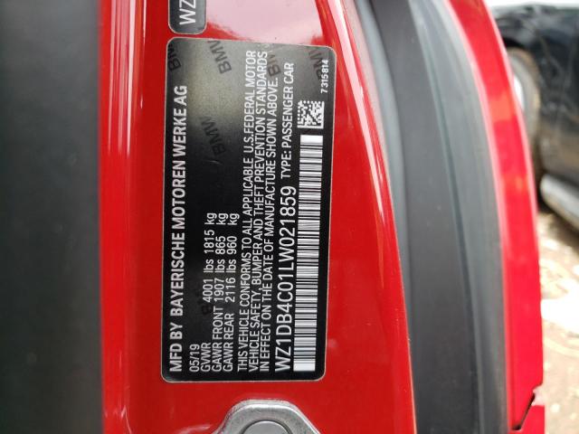 Photo 10 from auction – 2020 TOYOTA SUPRA BASE with VIN WZ1DB4C01LW021859