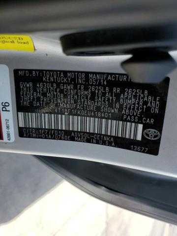 Photo 10 from auction – 2014 TOYOTA CAMRY L with VIN 4T1BF1FK0EU418401