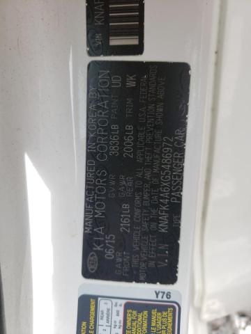 Photo 10 from auction – 2016 KIA FORTE LX with VIN KNAFK4A6XG5486972