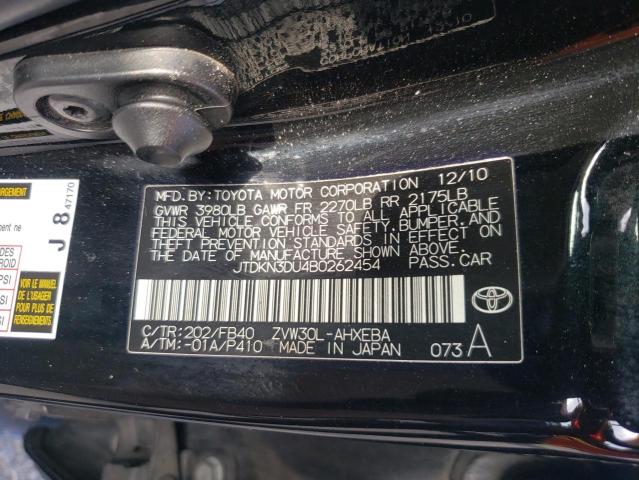 Photo 10 from auction – 2011 TOYOTA PRIUS with VIN JTDKN3DU4B0262454