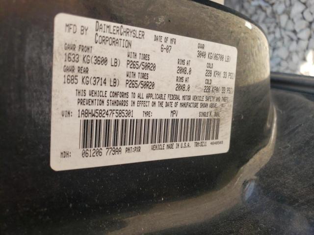 Photo 10 from auction – 2007 CHRYSLER ASPEN LIMI with VIN 1A8HW58247F585301