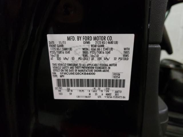 Photo 10 from auction – 2012 FORD ESCAPE LIM with VIN 1FMCU9EG5CKB44000