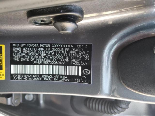 Photo 10 from auction – 2013 LEXUS ES 350 with VIN JTHBK1GG7D2080188