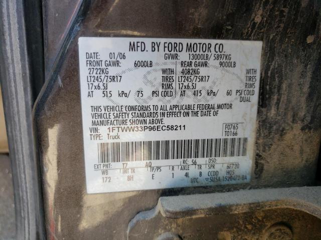 Photo 10 from auction – 2006 FORD F350 SUPER with VIN 1FTWW33P96EC58211