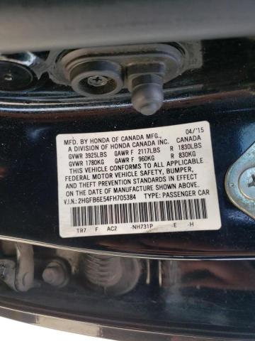 Photo 10 from auction – 2015 HONDA CIVIC SI with VIN 2HGFB6E54FH705384