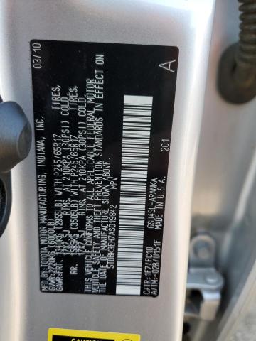 Photo 10 from auction – 2010 TOYOTA HIGHLANDER with VIN 5TDBK3EH7AS019842