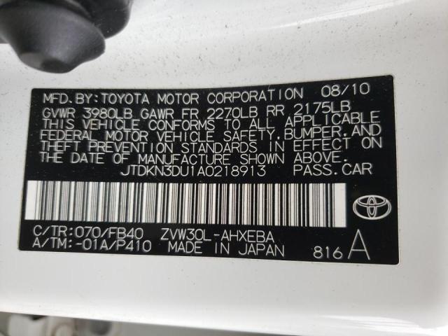 Photo 10 from auction – 2010 TOYOTA PRIUS with VIN JTDKN3DU1A0218913