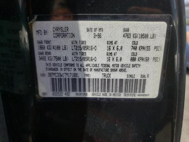 Photo 10 from auction – 1996 DODGE RAM with VIN 3B7MC33W1TM171691