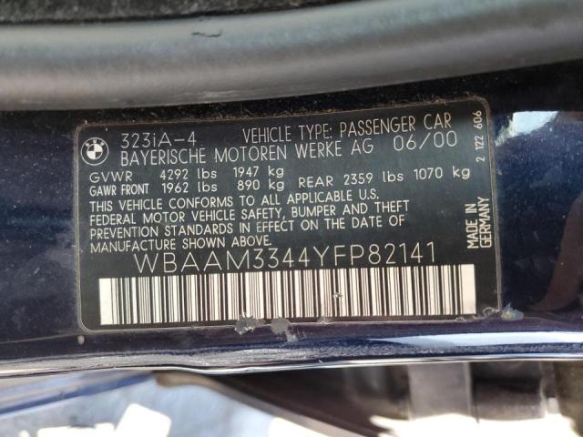 Photo 10 from auction – 2000 BMW 323 I with VIN WBAAM3344YFP82141