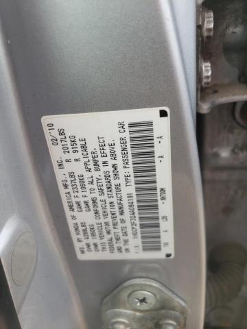 Photo 10 from auction – 2010 HONDA ACCORD LX with VIN 1HGCP2F32AA094191