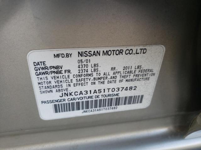 Photo 10 from auction – 2001 INFINITI I30 with VIN JNKCA31A51T037482