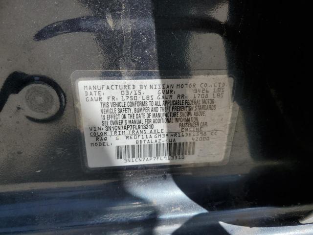 Photo 10 from auction – 2015 NISSAN VERSA S with VIN 3N1CN7AP7FL913310