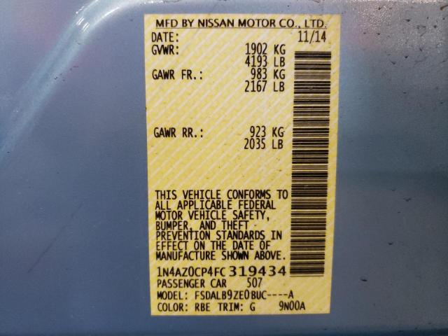 Photo 10 from auction – 2015 NISSAN LEAF S with VIN 1N4AZ0CP4FC319434