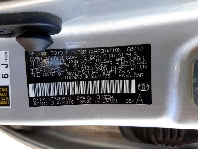 Photo 10 from auction – 2012 TOYOTA PRIUS PLUG with VIN JTDKN3DP4C3027773