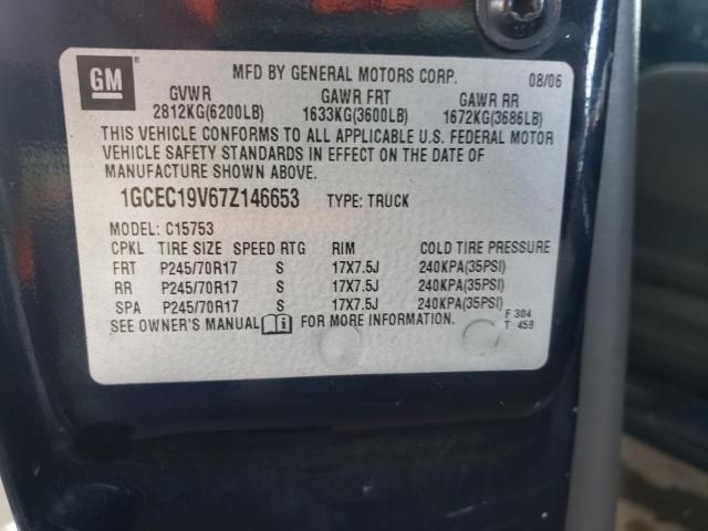 Photo 10 from auction – 2007 CHEVROLET SILVERADO with VIN 1GCEC19V67Z146653