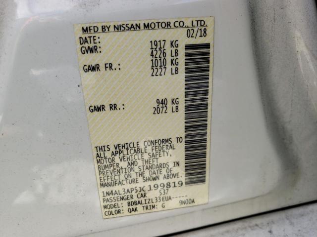 Photo 10 from auction – 2018 NISSAN ALTIMA 2.5 with VIN 1N4AL3AP5JC199819