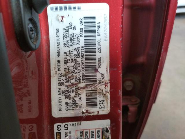 Photo 10 from auction – 2008 TOYOTA COROLLA CE with VIN 1NXBR30E28Z952719