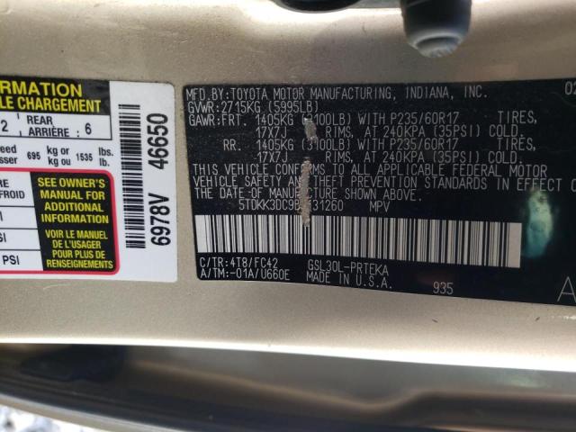 Photo 10 from auction – 2011 TOYOTA SIENNA LE with VIN 5TDKK3DC9BS131260