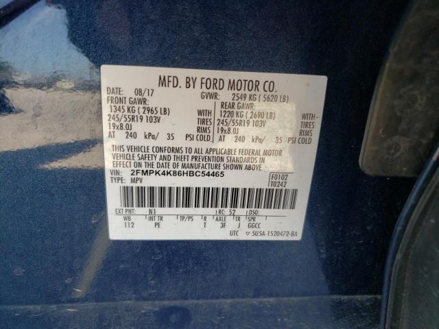 Photo 10 from auction – 2017 FORD EDGE TITAN with VIN 2FMPK4K86HBC54465