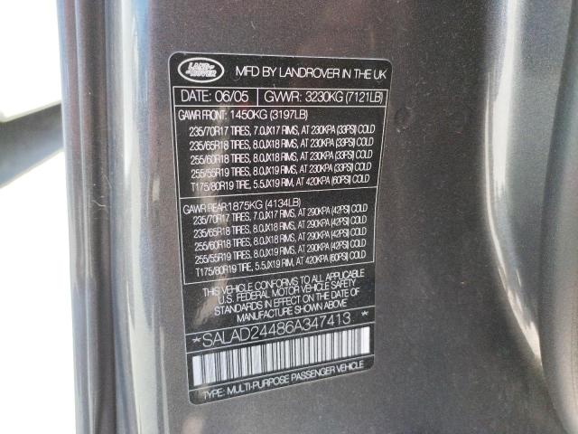 Photo 10 from auction – 2006 LAND ROVER LR3 SE with VIN SALAD24486A347413