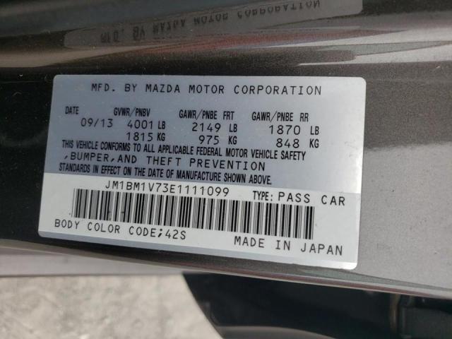 Photo 10 from auction – 2014 MAZDA 3 TOURING with VIN JM1BM1V73E1111099