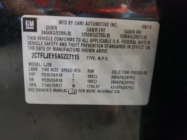Photo 10 from auction – 2010 GMC TERRAIN with VIN 2CTFLJEY6A6227115