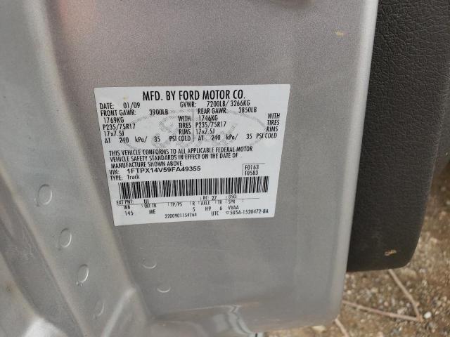 Photo 10 from auction – 2009 FORD F150 SUPER with VIN 1FTPX14V59FA49355