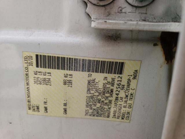 Photo 10 from auction – 2011 NISSAN ALTIMA SR with VIN 1N4BL2AP2BN425612