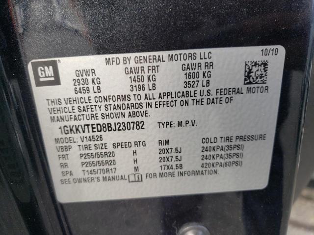 Photo 10 from auction – 2011 GMC ACADIA DEN with VIN 1GKKVTED8BJ230782