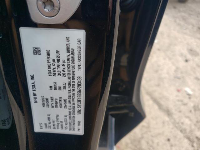Photo 10 from auction – 2022 TESLA MODEL 3 with VIN 5YJ3E1EB5NF203439