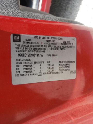 Photo 10 from auction – 2008 CHEVROLET SILVERADO with VIN 1GCEC19X18Z191759