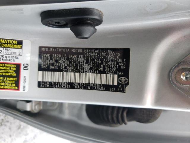 Photo 10 from auction – 2015 TOYOTA COROLLA L with VIN 2T1BURHE0FC393644