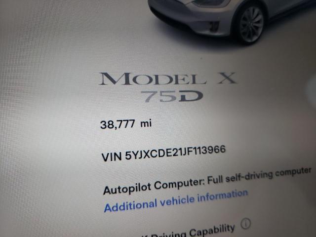 Photo 8 from auction – 2018 TESLA MODEL X with VIN 5YJXCDE21JF113966