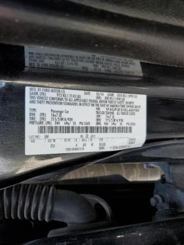 Photo 10 from auction – 2014 FORD FOCUS SE with VIN 1FADP3F21EL430199