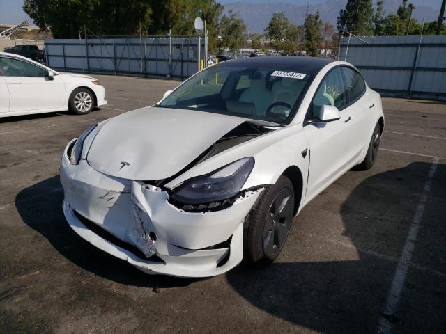 Photo 2 from auction – 2021 TESLA MODEL 3 with VIN 5YJ3E1EA0MF053374