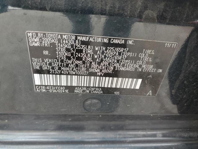 Photo 10 from auction – 2011 TOYOTA RAV4 with VIN 2T3ZF4DV1BW100027